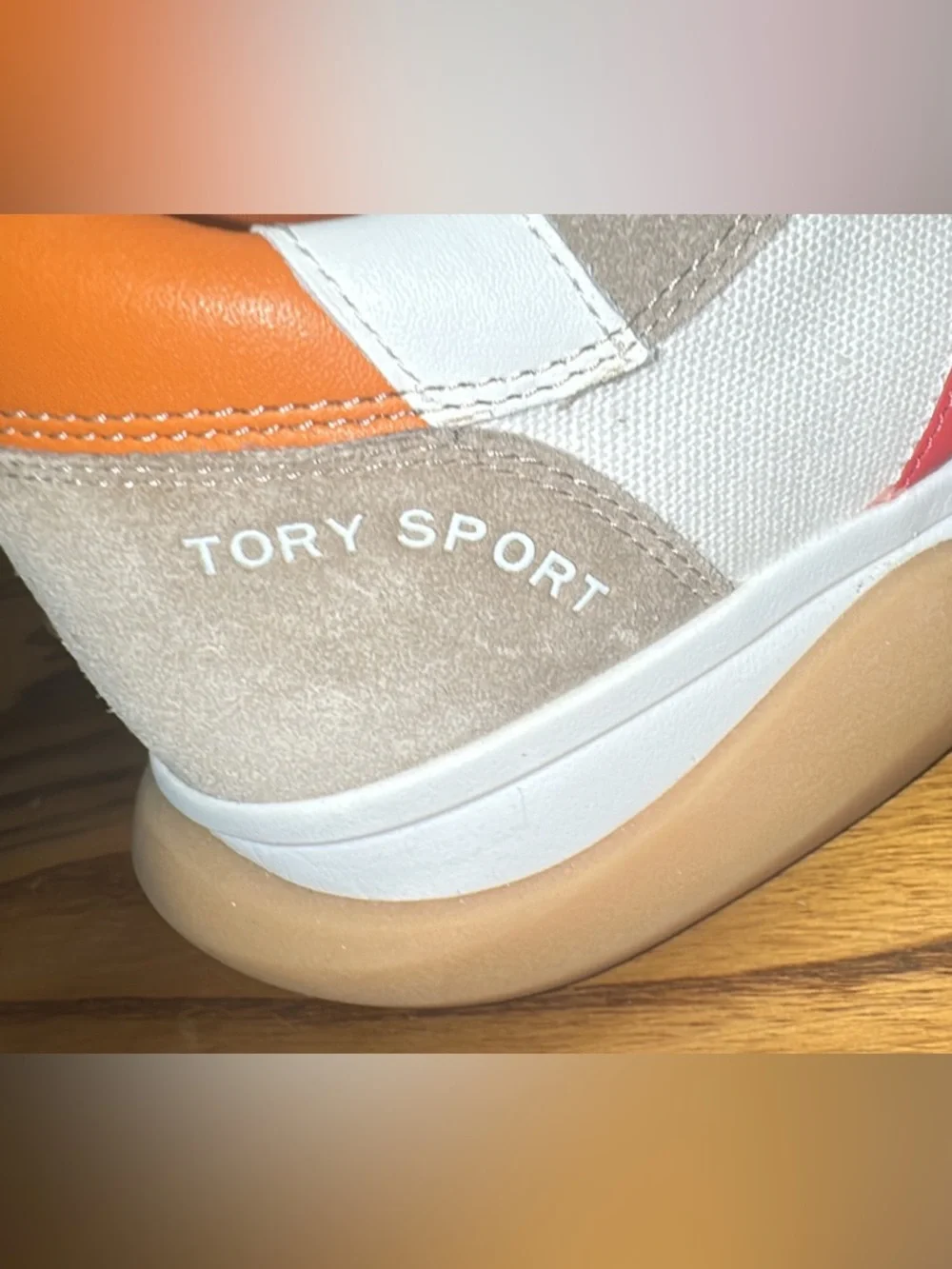 Tory Burch Multicolor Suede and Canvas Bubble Stripe Lace Up Sneakers (shoes 20
